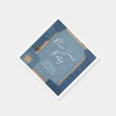 Blue Jean Baby Denim Baby Shower Serviette (Ecke)