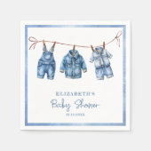 Blue Jean Baby Denim Boy Baby Shower Serviette (Vorderseite)