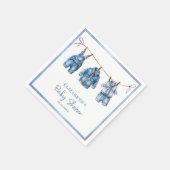 Blue Jean Baby Denim Boy Baby Shower Serviette (Ecke)