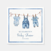 Blue Jean Baby Denim Boy Baby Shower Serviette (Vorderseite)