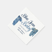 Blue Jean Baby Denim Boy Baby Showpapier Napkin Serviette (Ecke)
