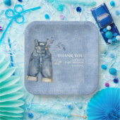 Blue jean baby Denim Country Baby Dusche Pappteller (Party)