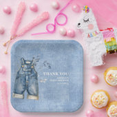 Blue jean baby Denim Country Baby Dusche Pappteller (Party)