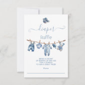Blue Jean Baby Denim Diaper Raffle Einladung (Vorderseite)