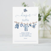 Blue Jean Baby Denim Diaper Raffle Einladung (Stehend Vorderseite)