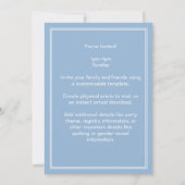 Blue Jean Baby - Denim Shower Custom Invitation Einladung (Rückseite)