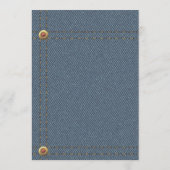 Blue Jean Baby Denim Teddy Hinweiskarte (Rückseite)