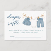 Blue Jean Baby Diaper Raffle Baby Dusche Begleitkarte (Vorderseite)