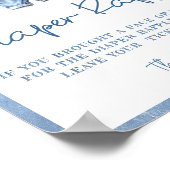 Blue Jean Baby Duschduschmaschine Windelwanne Poster (Ecke)