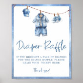 Blue Jean Baby Duschduschmaschine Windelwanne Poster (Vorne)