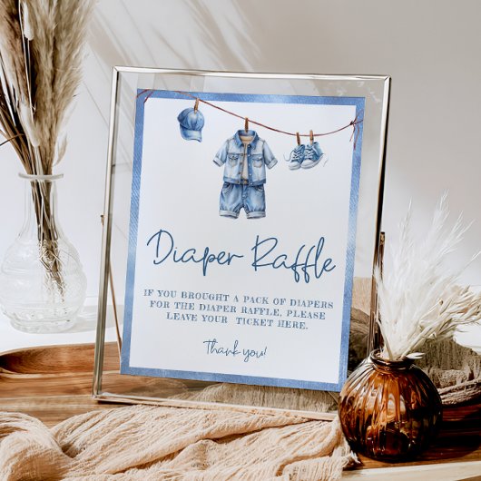 Blue Jean Baby Duschduschmaschine Windelwanne Poster