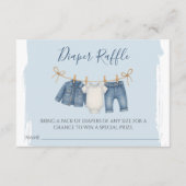 Blue Jean Baby Duwer Diaper Raffle Begleitkarte (Vorderseite)