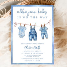 Blue Jean Baby ist unterwegs Denim Boy Baby Dusche