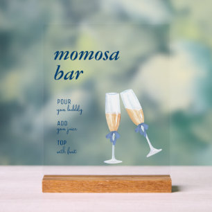 Blue Jean Baby Mama-osa-Bar-Zeichen Tablette Acrylschild