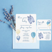 Blue Jean Baby | Moderne Babydusche | Ballons Einladung