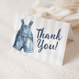 Blue Jean Baby Shower Blank Thank You Card Dankeskarte