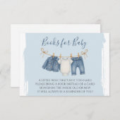 Blue Jean Baby Shower Books for Baby Begleitkarte (Vorne/Hinten)