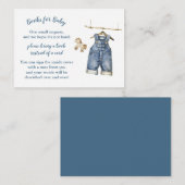 Blue Jean Baby Shower Books for Baby Card Begleitkarte (Vorne/Hinten)