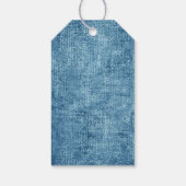 Blue Jean Baby Shower Boy Denim Geschenkanhänger (Rückseite)