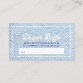 Blue Jean Baby Shower Boy Diaper Raffle Ticket Begleitkarte (Vorderseite)
