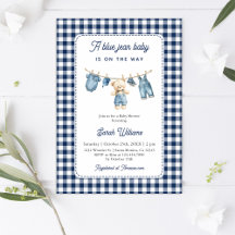 Blue Jean Baby Shower Boy