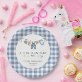 Blue Jean Baby Shower Cowboy Pappteller (Party)