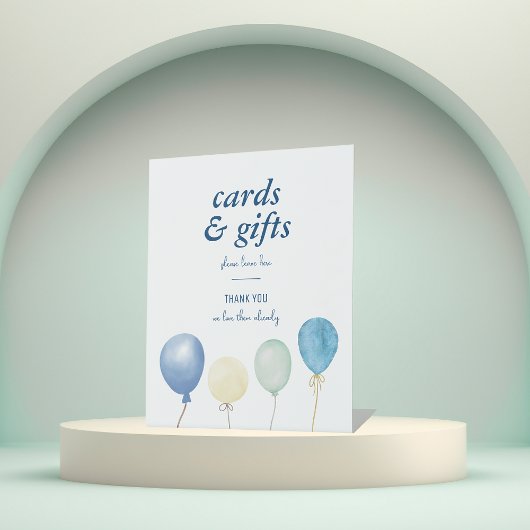 Blue Jean Baby Shower | Denim Cards & Gifts Table Sockelschild