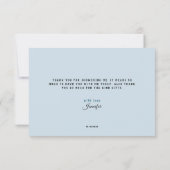 Blue Jean Baby Shower - Denim Theme Dankeskarte (Rückseite)