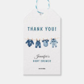 Blue Jean Baby Shower - Denim Theme Geschenkanhänger (Vorderseite)