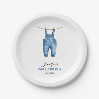 Blue Jean Baby Shower - Denim Theme Pappteller