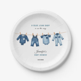 Blue Jean Baby Shower - Denim Theme Pappteller