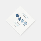 Blue Jean Baby Shower - Denim Theme Serviette (Ecke)