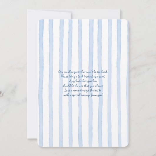 Blue Jean Baby Shower Einladung (Rückseite)