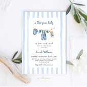 Blue Jean Baby Shower Einladung