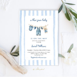 Blue Jean Baby Shower Einladung