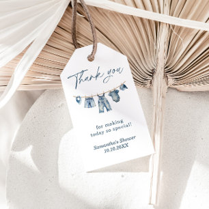 Blue Jean Baby Shower Favor Tag Geschenkanhänger