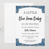 blue jean baby shower invitations einladung (Vorne/Hinten)