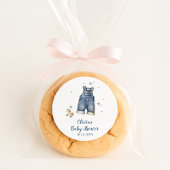 Blue Jean Baby Shower Runder Aufkleber