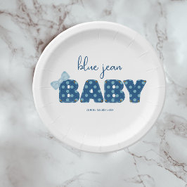 Blue Jean Baby Showware | Denim Party Pappteller