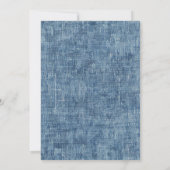 Blue Jean Bow Baby Shower Einladung (Rückseite)