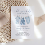 Blue Jean Boy Baby Shower Einladung