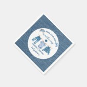 Blue Jean Boy Baby Shower  Serviette (Ecke)