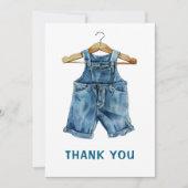 Blue Jean Boy Western Baby Shower Dankeskarte (Vorderseite)