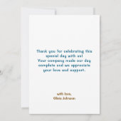 Blue Jean Boy Western Baby Shower Dankeskarte (Rückseite)