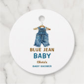 Blue Jean Boy Western Baby Shower Geschenkanhänger (Vorderseite)