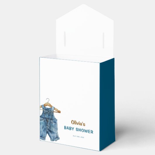 Blue Jean Boy Western Baby Shower Geschenkschachtel (Geöffnet)