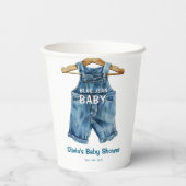 Blue Jean Boy Western Baby Shower Pappbecher (Rückseite)