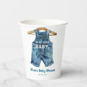 Blue Jean Boy Western Baby Shower Pappbecher (Vorderseite)