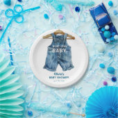 Blue Jean Boy Western Baby Shower Pappteller (Party)