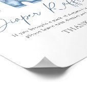 Blue Jean Denim Baby Duschdusche Windeln Raffle Sc Poster (Ecke)